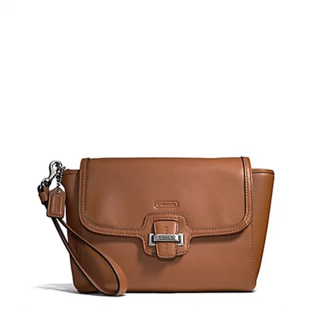 COACH F50656 TAYLOR LEATHER FLAP CLUTCH